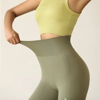 Спортивные леггинсы для фитнеса Lulu yoga pants, с высокой талией, обтягивающие живот, подтягивающие бедра, для велоспорта, пятиточечные брюки