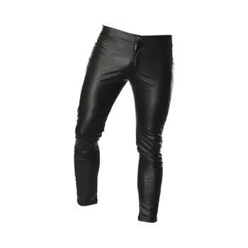 Длинные брюки для ночного клуба, мужские джинсовые леггинсы цвета металлик 15