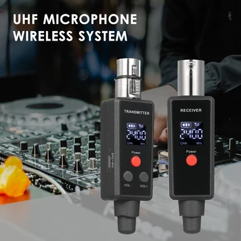 Беспроводная система микрофона UHF с подвижной катушкой/конденсаторный микрофон, подключенный к беспроводной системе 10