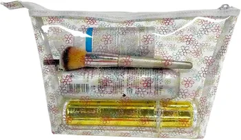 Прозрачные косметички для путешествий, водостойкая косметичка, Прозрачная сумка для переноски туалетных принадлежностей на молнии-Daisy