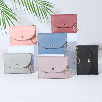 Модная новая сумка-конверт для карточек, женский кошелек, простой модный классический однотонный кошелек на молнии, женский Ins портативный 24