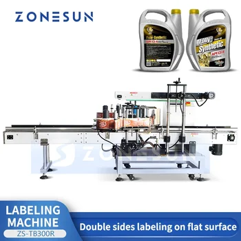 Автоматическая машина для прикрепления этикеток на квадратные бутылки ZONESUN, Ультрасовременный Аппликатор этикеток, Оборудование для упаковки наклеек на моющие средства ZS-TB300R 12