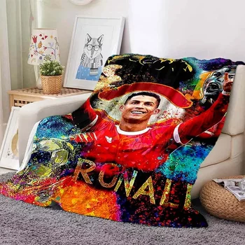 Модное Фланелевое Мягкое одеяло с рисунком R-Ronaldo, Спортивная гостиная, Спальня, Диван-кровать, одеяло, подарок на день рождения, Портативное одеяло для пикника 22