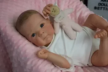 18-дюймовая кукла-Реборн Bettie Newborn Baby Reborn, реалистичная, мягкая на ощупь, приятная малышка, Многослойная 3D-кожа с видимыми венами, с рисунком. 4