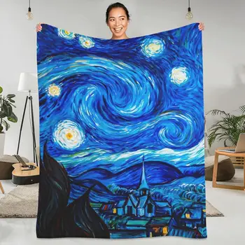 Фланелевое одеяло Винсента Ван Гога с принтом 