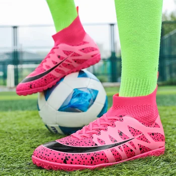 Высококачественные модные футбольные бутсы Для мужчин и женщин, профессиональная обувь для газона, обувь для тренировок по мини-футболу для подростков, большие размеры 48 22