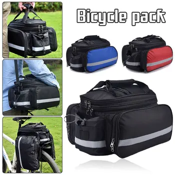 Выдвижная водонепроницаемая велосипедная седельная сумка, светоотражающий хвост сзади, Многофункциональная сумка для багажника 3 В 1, MTB Сумка для переноски багажа, сумка-мессенджер 22