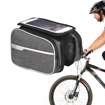 Сумка для велосипеда, сумка для велосипедной рамы, сумка для телефона, сумка для сенсорного экрана для велосипедов, сумка для рамы для телефонов до 6,2 дюймов Для женщин 20