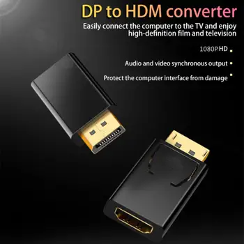 DP-HDMI-совместимый Адаптер Для ПК, Кабель Для Телевизора, Конвертер Монитора Компьютера, Позолоченный /никелированный Штекер, Usb-Адаптер DisplayPort 5