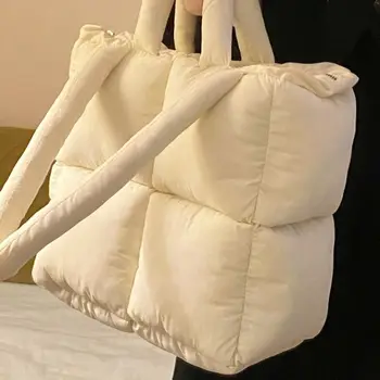 Сумка-тоут 2023, Мягкая сумка-подушка с застежкой-молнией, сумка на одно плечо под мышку, женские сумки элитного бренда 15
