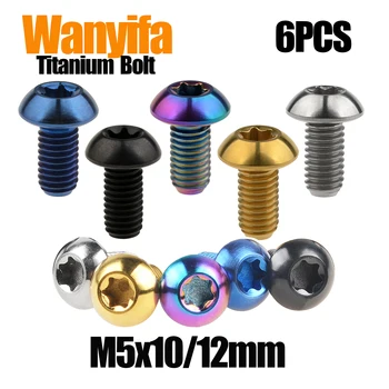 Титановый Болт Wanyifa M5x10/12mm T25 с Головкой Torx Дисковый Тормозной Винт для MTB Bicylce Часть 6шт 18