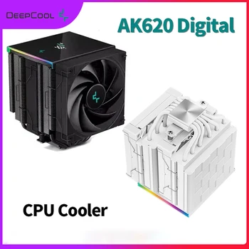 Цифровой Дисплей Deepcool AK620 6 Тепловых Трубок Cpu Cooler x99 Processor Cooler 2011 V3 Воздушный Охладитель Радиатор Для LGA1155 1700 AM4 AM5 3