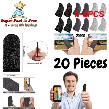 1-5 шт. пальчиковый рукав-контроллер для мобильных игр, рукава для большого пальца, защищающие от пота, Отличное качество, большое количество цветов пальчиковых рукавов 6