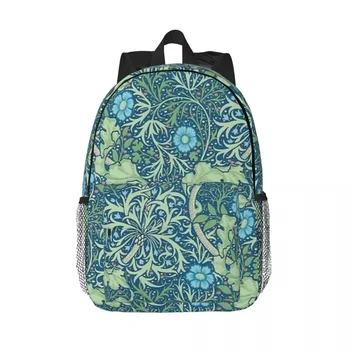 Рюкзаки William Morris Flowers Для мальчиков и девочек, сумка для книг, Повседневные школьные сумки для студентов, рюкзак для ноутбука, сумка через плечо Большой емкости 14