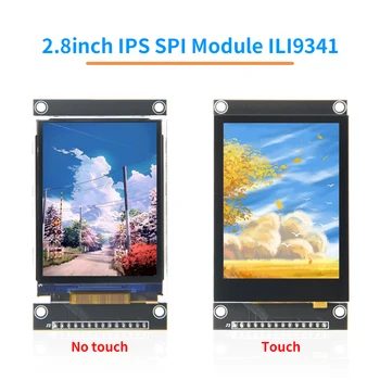 2,8-дюймовый SPI последовательный порт TFT LCD Емкостный сенсорный модуль дисплея 240 * 320 IPS версия черного цвета 18