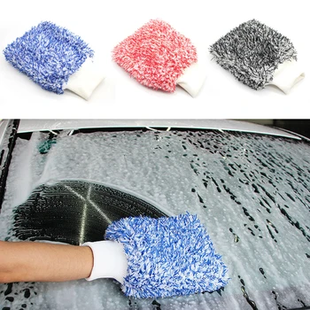Мягкая перчатка для чистки автомобиля, ультрамягкая рукавица для мытья из микрофибры, легко сохнущая рукавица для автомойки, рукавица для чистки автомобилей