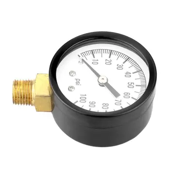 Манометр для измерения давления воды масла в вакууме Сбоку, Манометр с резьбой 1/4 дюйма 17