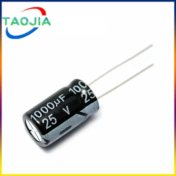 10ШТ Алюминиевый электролитический конденсатор 1000 мкф 25в размер 10*17 мм 25 В/ 1000 МКФ Электролитический Конденсатор 1000 МКФ 25В 2