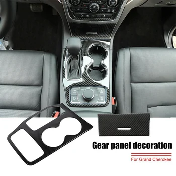 НОВИНКА-Панель переключения передач и подстаканник, центральный ящик для хранения, накладка на дверцу Jeep Grand Cherokee 2016-2019 24