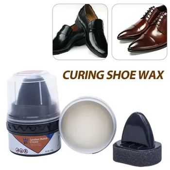 Черный бесцветный с губкой для ухода за кожей головы, губка для крема для обуви, воск для обуви, очищающий бальзам, увлажняющий и питательный Легкий 24