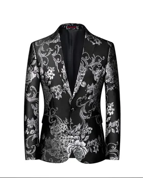 Мужской официальный блейзер 2023, новинка в моде, костюм с принтом, куртка британской классики, мужская деловая свадебная куртка для мужчин 21