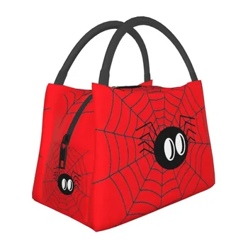 Милый паук на веб-изолированные обед мешок для женщин водонепроницаемый охладитель тепловой обед сумка путешествия пикник офиса обед 6