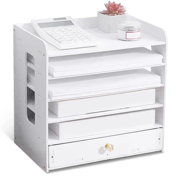 Белая стойка для хранения данных для домашнего офиса, стойка для сортировки папок, файлов, почты, лоток для хранения файлов 22