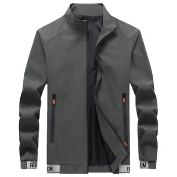 Мужские куртки Slim Fit Корейские модные Тонкие Дышащие пальто 2023 Осень Весна Повседневные куртки на молнии Мужская Уличная одежда jaqueta 22