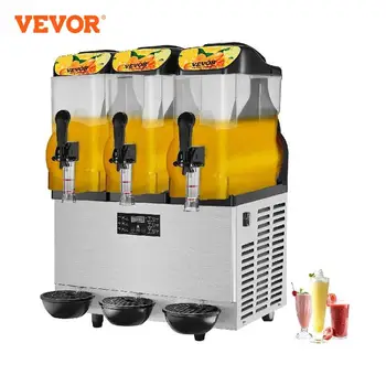 VEVOR 1/2/3 Танков Коммерческий Ледяной Сок Smoothie Slush Maker Замороженный Напиток Диспенсер для Холодных Напитков Торговый Автомат для дома 15