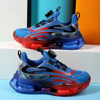 Детская спортивная обувь, противоскользящая баскетбольная обувь для мальчиков, детская брендовая высококачественная баскетбольная обувь, размер 27-37 25