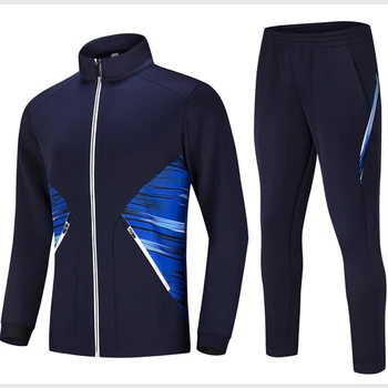 Мужская тренировочная футбольная куртка, Дышащая спортивная форма на открытом воздухе, футбольный комплект с пользовательским логотипом, мужской футбольный спортивный костюм 5