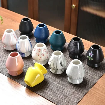 Японский держатель для взбивания матча, керамическая чаша для зеленого чая, подставка для чайной церемонии в гостиной, кухне, столовой, аксессуары для чайной церемонии