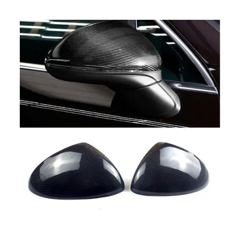 Чехол для бокового зеркала заднего вида автомобиля из настоящего углеродного волокна для Porsche Cayenne 2015-2017, чехол для чехла заднего вида 1