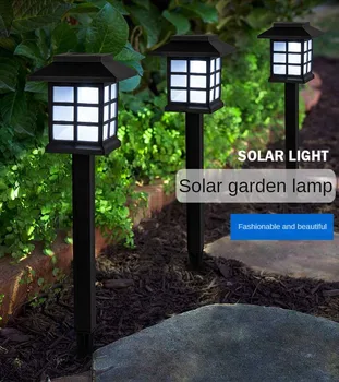 Солнечные декоративные фонари для газона небольшого дома, наружные водонепроницаемые ландшафтные фонари для сада во внутреннем дворе, мини-дворцовые фонари. 19