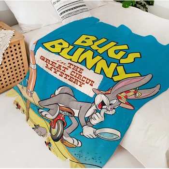 Пушистое Мягкое Одеяло для Зимы B-Bugs Bunnys Теплый Диван-Кровать Флисовое Кемпинг Пользовательское Декоративное Одеяло Из Микрофибры Постельное Белье King Size 1