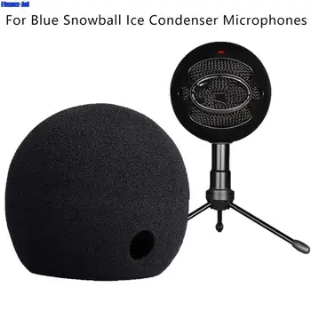Новый чехол для микрофона из пеноматериала 1шт, совместимый с Blue Snowball Ice, чехол для ветрового стекла с поп-фильтром, совместимый с Blue Snowball 13