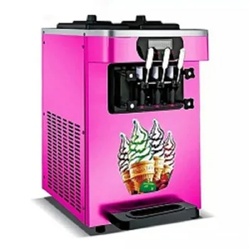 Продается дешевая машина для производства мягкого мороженого мощностью 18-22 л / Ч мощностью 1600 Вт с воздушным охлаждением 17