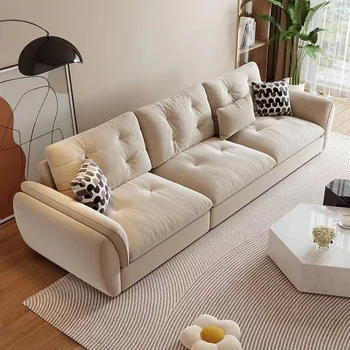 Напольные диваны для гостиной с индивидуальным акцентом, диваны для гостиной в скандинавском стиле, Роскошные кожаные диваны Camas, Мебель для спальни 14