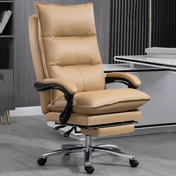 Эргономично регулируемое офисное кресло со спинкой для компьютера, офисное кресло для общежития, Киберспортивная кожаная мебель Boss Fotel Do Biurka 5