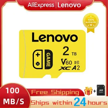 Lenovo Mini SD Card 2 ТБ 1 ТБ TF Флэш-Карта 512 ГБ V60 Micro TF SD-Карта 256 ГБ Высокоскоростная SD-Карта 128 ГБ Карта Памяти Для Телефонов Drone 12