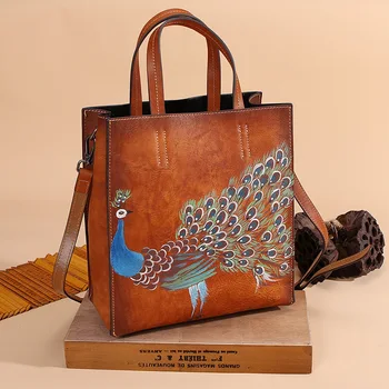 Роскошные сумки, Женские сумки, дизайнерская повседневная сумка, женская винтажная сумка из натуральной кожи, женские модные сумки-мессенджеры для покупок 23