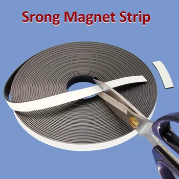 Прочная Гибкая магнитная лента, самоклеящаяся магнитная лента, Резиновая магнитная лента, Длина 39,37 дюйма 17