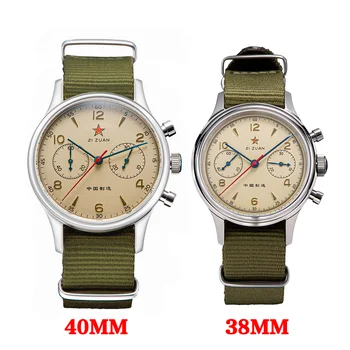 Really 1963 Polit Chronograph Watch 40mm China Aviation для мужчин Оригинальный механизм ST1901 Механический сапфировый 38 мм Reloj Homber 6