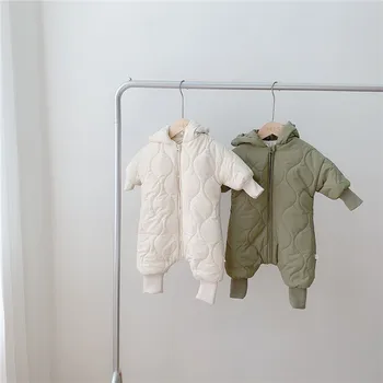 Зимняя детская одежда С меховой подкладкой, комбинезон для маленьких девочек, костюм Медведя, одежда для младенцев, bebe garcons, одежда для новорожденных, куртка для малышей 23