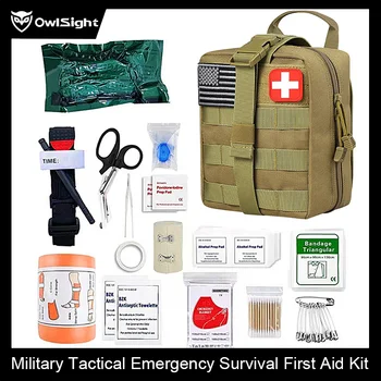 OwlSight Аварийная аптечка первой помощи для выживания Военно-тактический администратор Медицинский жгут Походное снаряжение Molle IFAK EMT для травм 16
