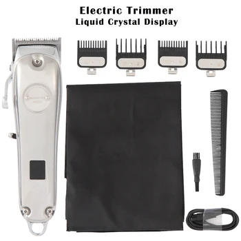 Набор Машинок для стрижки волос Электрический Триммер для волос С USB-перезаряжаемым ЖК-дисплеем, Аккумуляторная Бритва, Триммер, Мужская Парикмахерская Машинка для стрижки волос 18