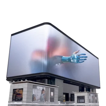 Цифровой Настенный рекламный щит, рекламирующий Наружный светодиодный экран невооруженным глазом 3d P4 P5 19