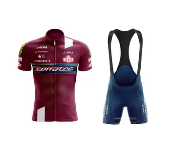 2023 Мужская велосипедная майка CORRATEC TEAM, велосипедная одежда с коротким рукавом и шорты-нагрудники Ropa Ciclismo 25