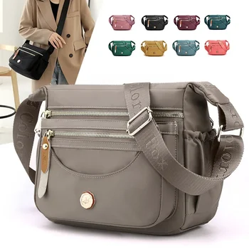 Женский повседневный рюкзак для мобильного телефона, многослойная сумка на одно плечо, нейлоновая сумка через плечо с защитой от брызг, сумка для мамы большой емкости 22