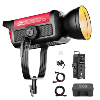 GVM Pro SD650B 650 Вт Светодиодный Видеосвет Студийный Светильник с креплением Bowen Mount 81300lux/m Комплект Освещения для фотосъемки с Непрерывной производительностью 13